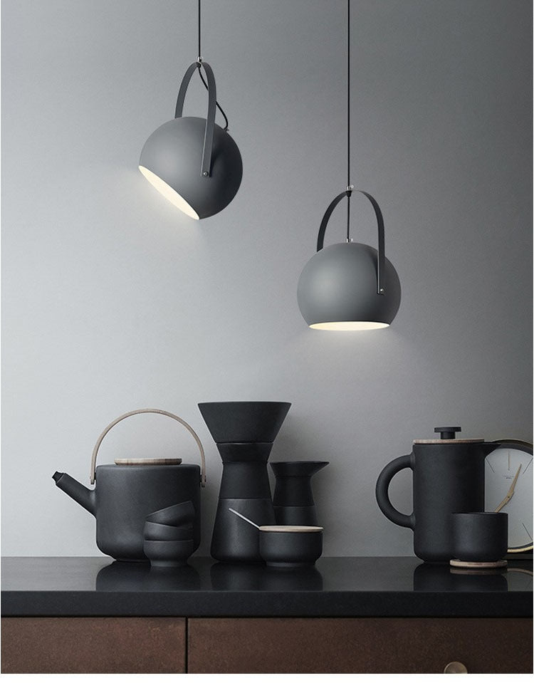 1 leichte Ballhängung Lichter Nordic Style Eisendecke mit hängenden Kabel für das Restaurant