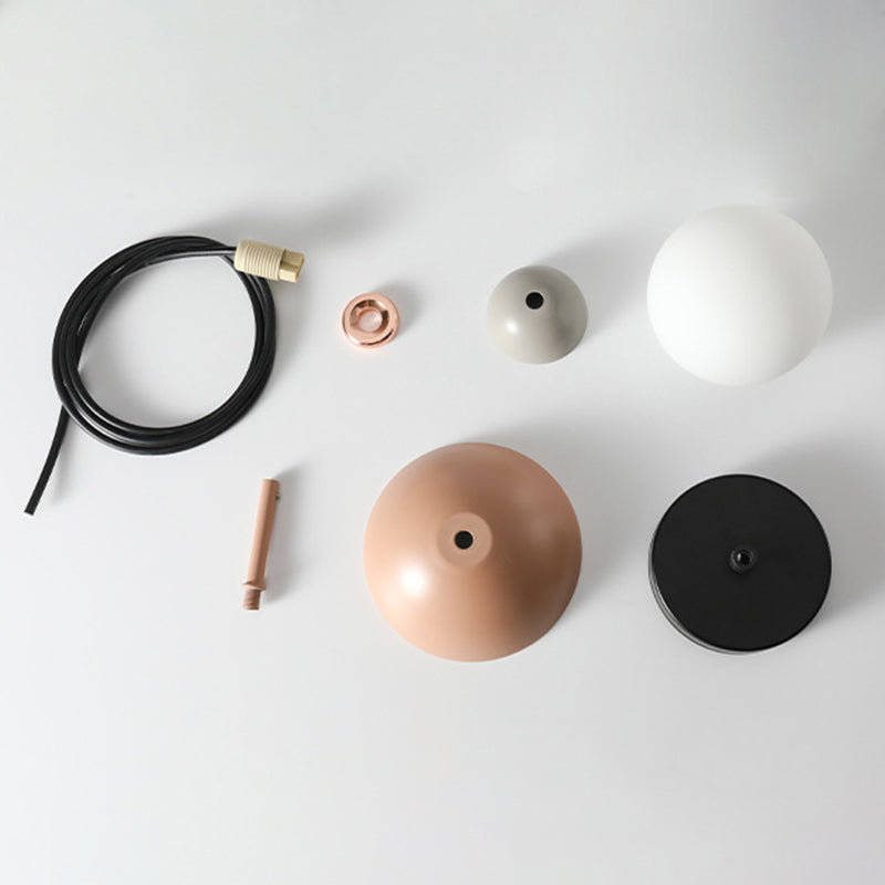 1 Light Dome Posting Iluminación de estilo nórdico de accesorios de iluminación colgante de hierro para restaurante