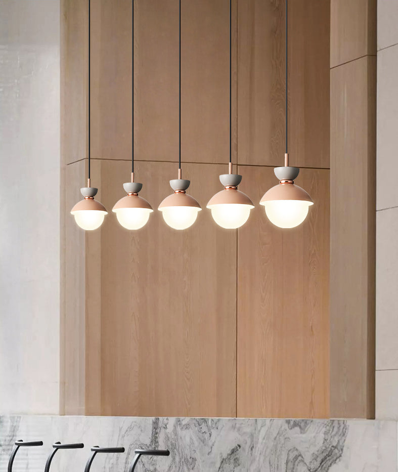 1 Light Dome Posting Iluminación de estilo nórdico de accesorios de iluminación colgante de hierro para restaurante