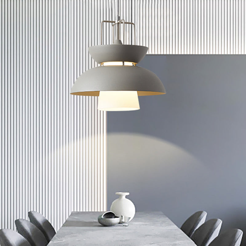 1 lichte kom licht hangers macaron aluminium hanglampen met hangende koord voor restaurant
