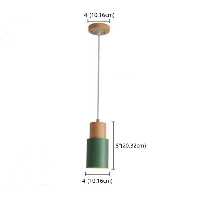 1 Cylindre lumineux Lights Hanging Lighttures Nordic Style Light For Restaurant