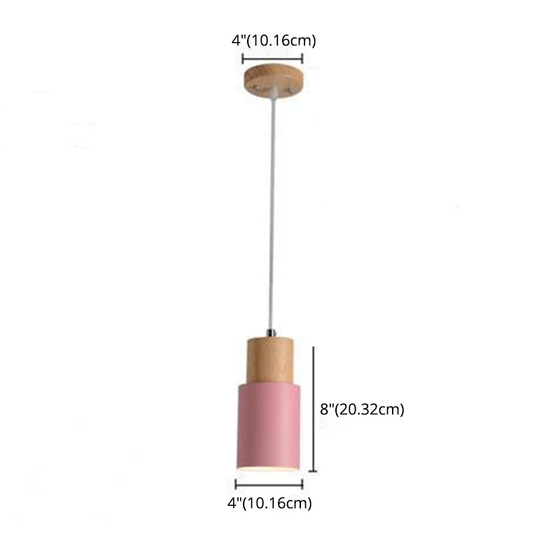 1 Cylindre lumineux Lights Hanging Lighttures Nordic Style Light For Restaurant