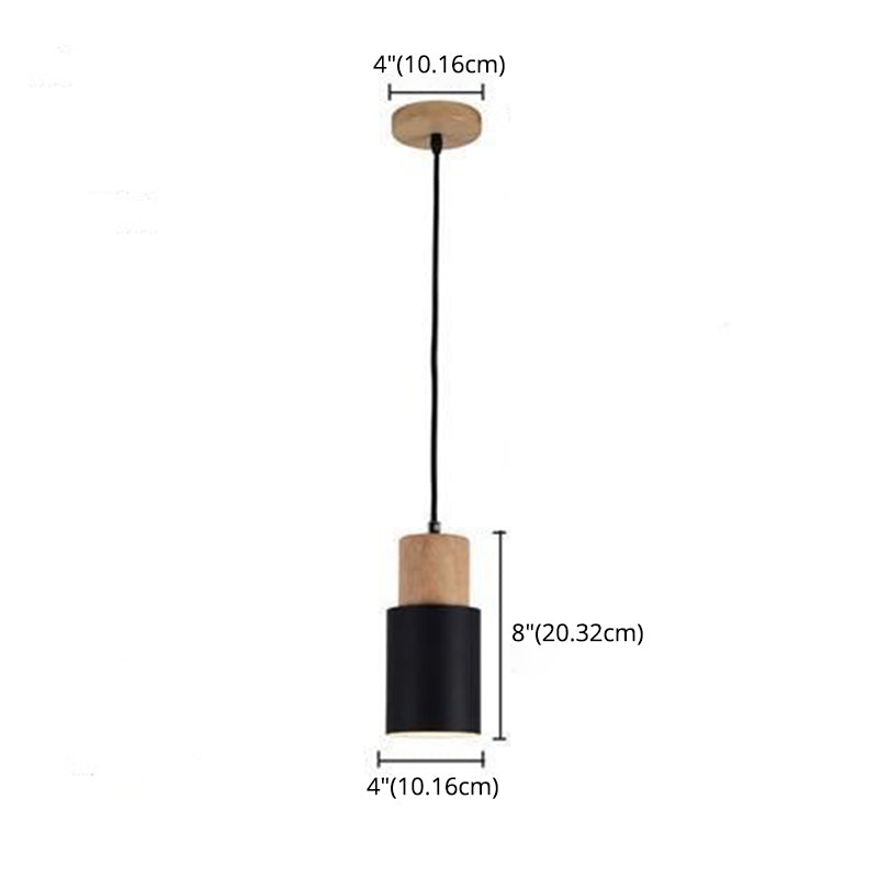 1 Cylindre lumineux Lights Hanging Lighttures Nordic Style Light For Restaurant