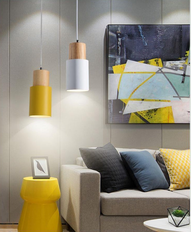 1 Cylindre lumineux Lights Hanging Lighttures Nordic Style Light For Restaurant