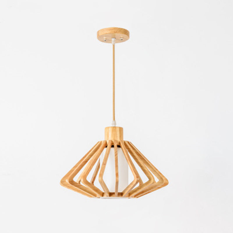 Holz Diamond Anhänger Beleuchtung Vorlagen zeitgenössischer Stil Holzhängeanhänger Licht