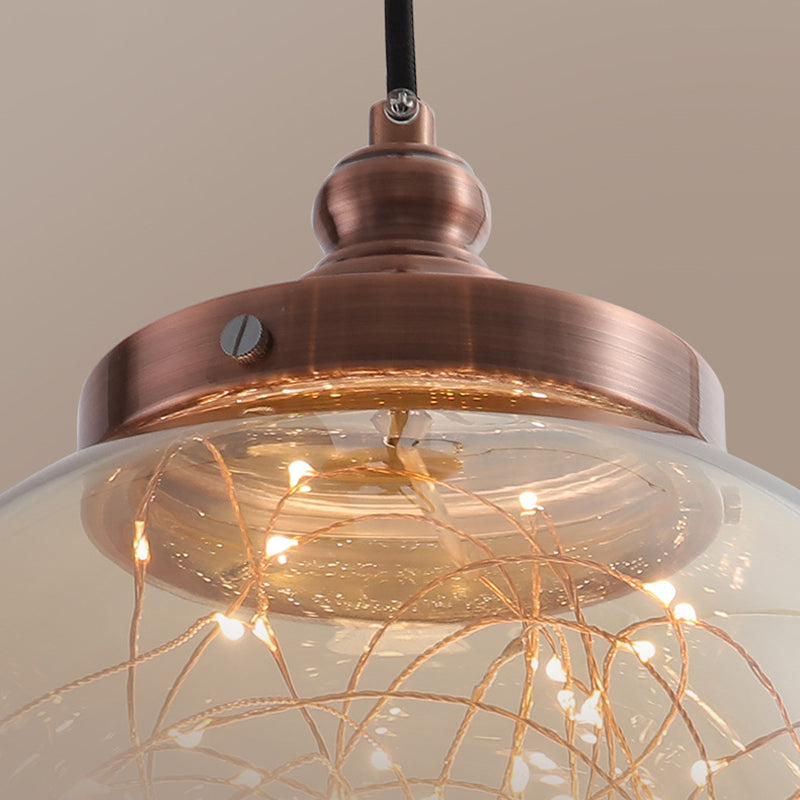 Glass Starry Ceiling Pendant Light Minimalist Style LED Pendant Lighting Fixture
