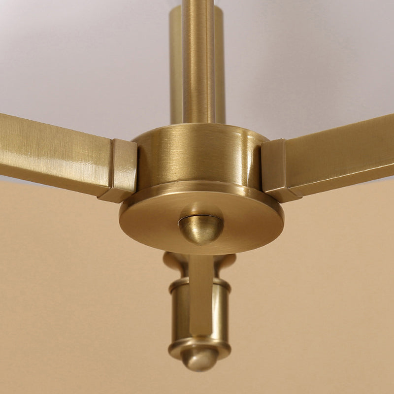 Stofftrommel hängende Leuchte Land weiße Decke Anhängerlampe für Esszimmer