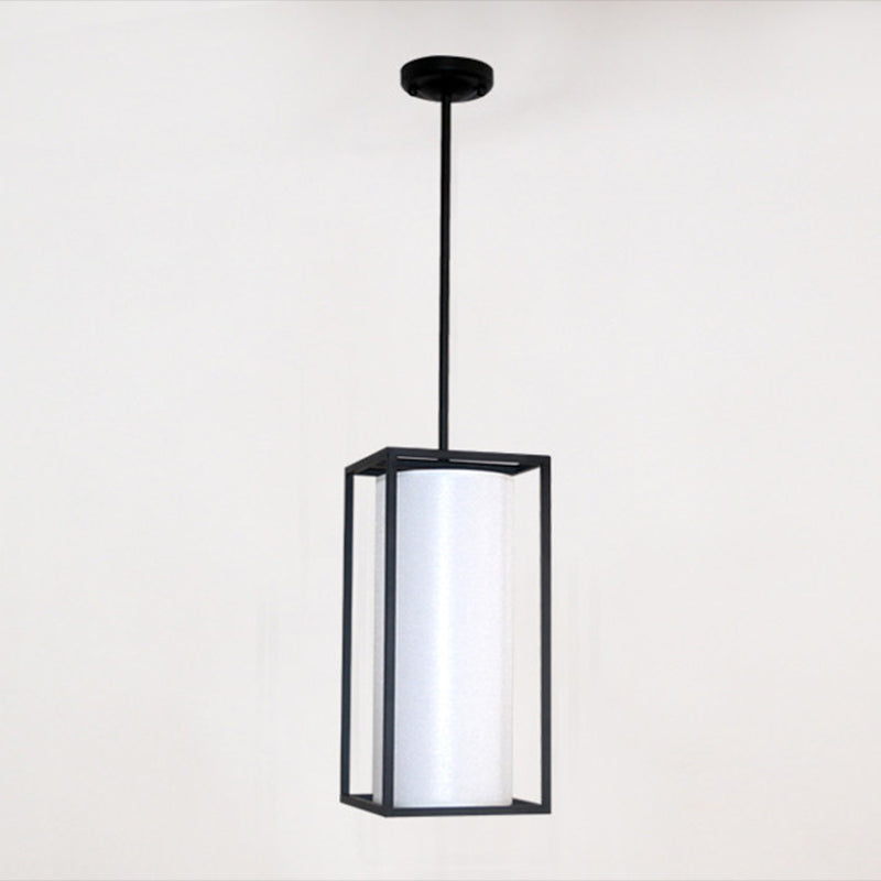 Cilinder eetkamer hanglampverlichting stof moderne suspensie hanger licht in beige