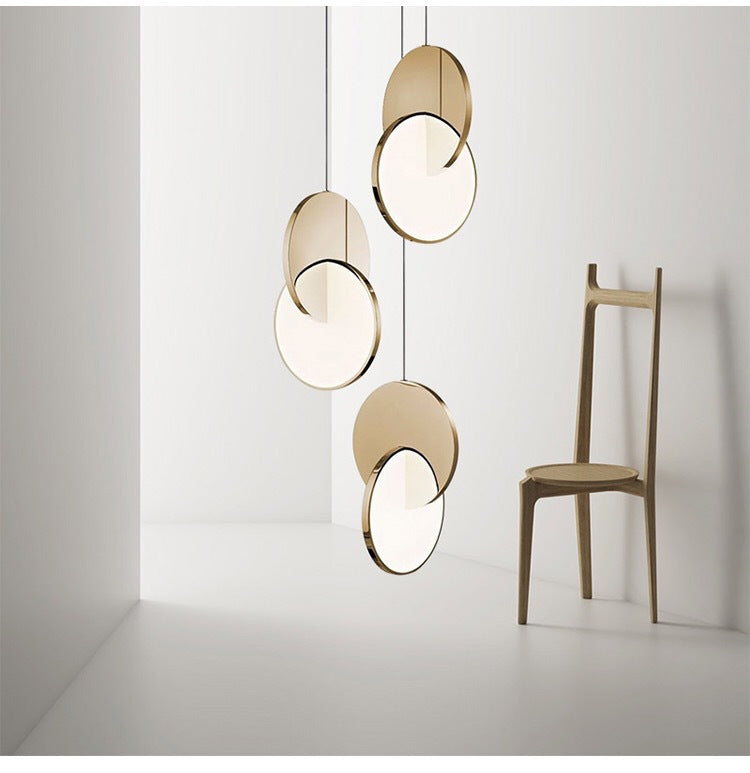 LED -Schlafzimmer Anhänger Beleuchtung Vorrichtung zeitgenössischer Stil Anhänger Lichtkit mit Kreis Metallschatten