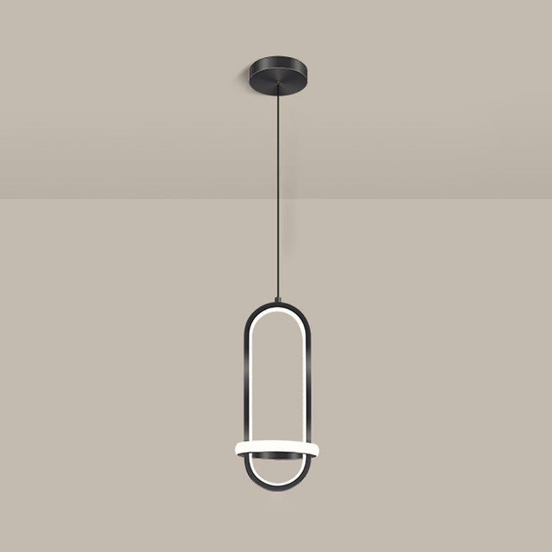 Simplicity Style Geometric Ceiling Pendant Light Metal LED Bedroom Pendant Light Kit