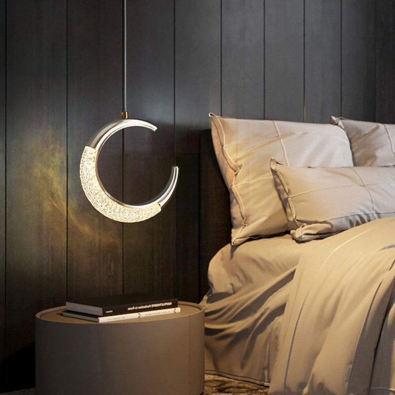 Geométrique suspendu au plafond moderne en acrylique LED LEMPRESS PRENDANT LEMPRESS en or