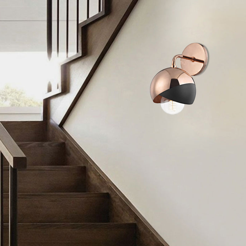 Chrom/Gold/Roségold Globe Offene Bodenwand Lampe Moderne Metall 1 Lichtwandmontierte Beleuchtung