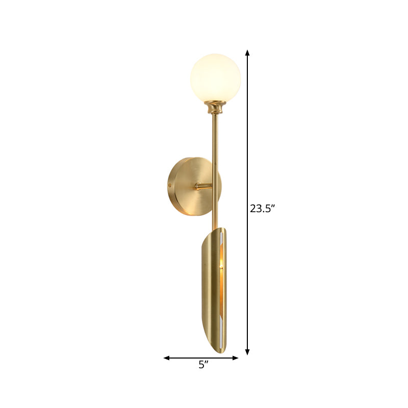 1 Light Metal Sconce Light Contemporary Gold Finish Crossed Wall Mount Light Fixture
