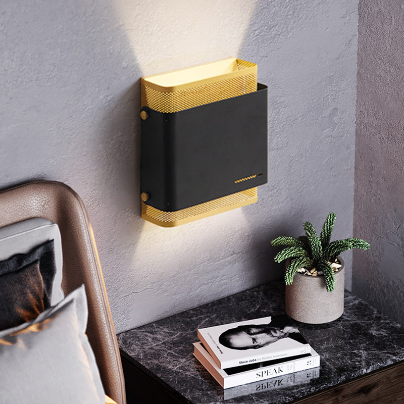 Metall Schwarz/Weiß Flush Mount Square LED Colonialism Leuchtenleuchte für Wohnzimmer