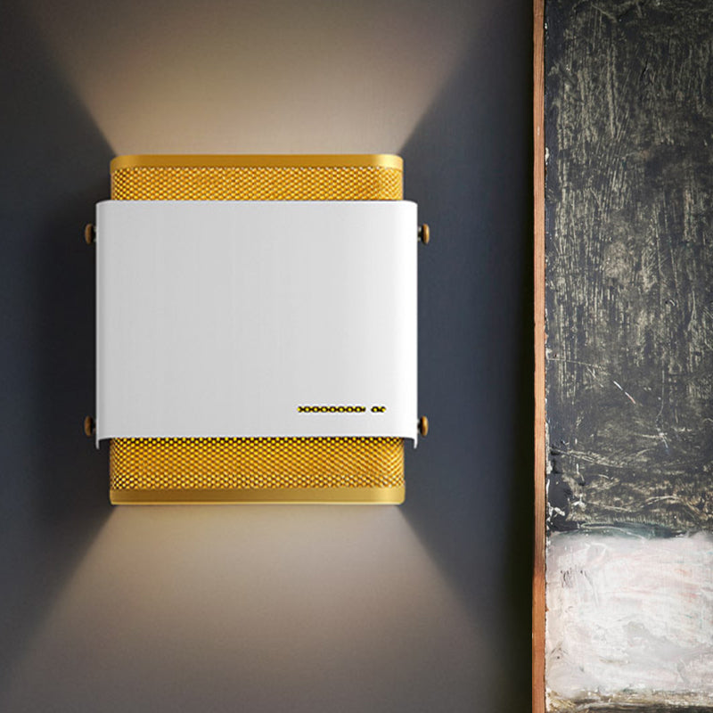 Metall Schwarz/Weiß Flush Mount Square LED Colonialism Leuchtenleuchte für Wohnzimmer