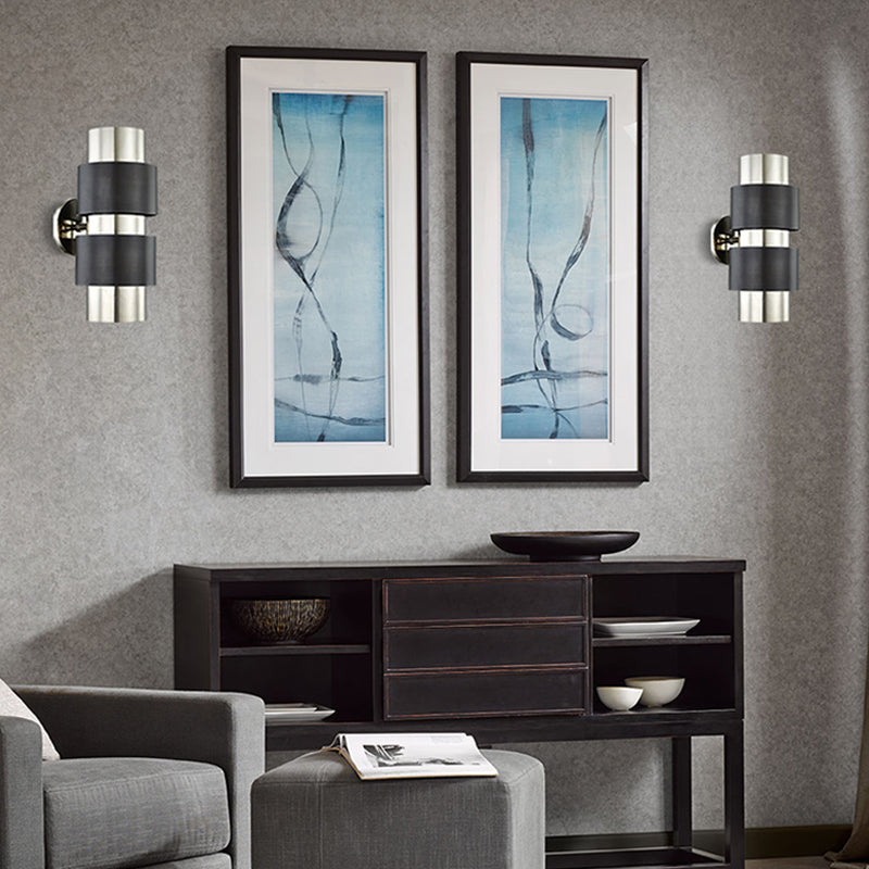 Cylindrical Bedroom Wall Mounted Lamp Colonialism Metal Single Light Gold/Silver Wall Lighting Sconce