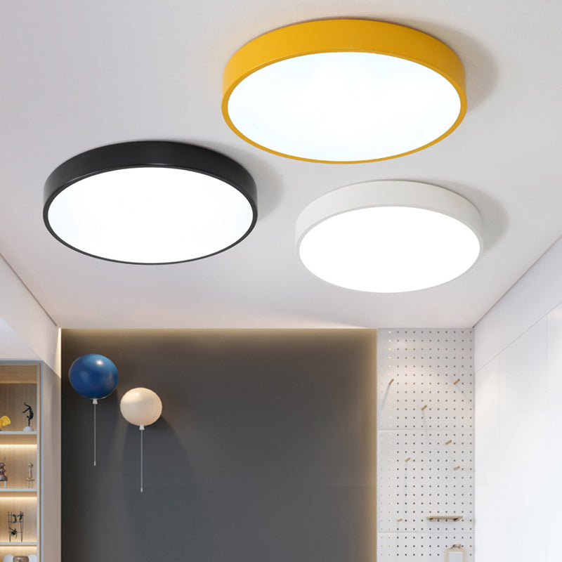 Multi Color Optional LED Ceiling Light Nordic Style Round Macaroon Lighting Fixture for Bedroom Dining Room