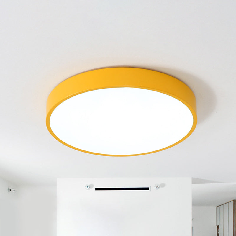 Multi Color Optional LED Ceiling Light Nordic Style Round Macaroon Lighting Fixture for Bedroom Dining Room