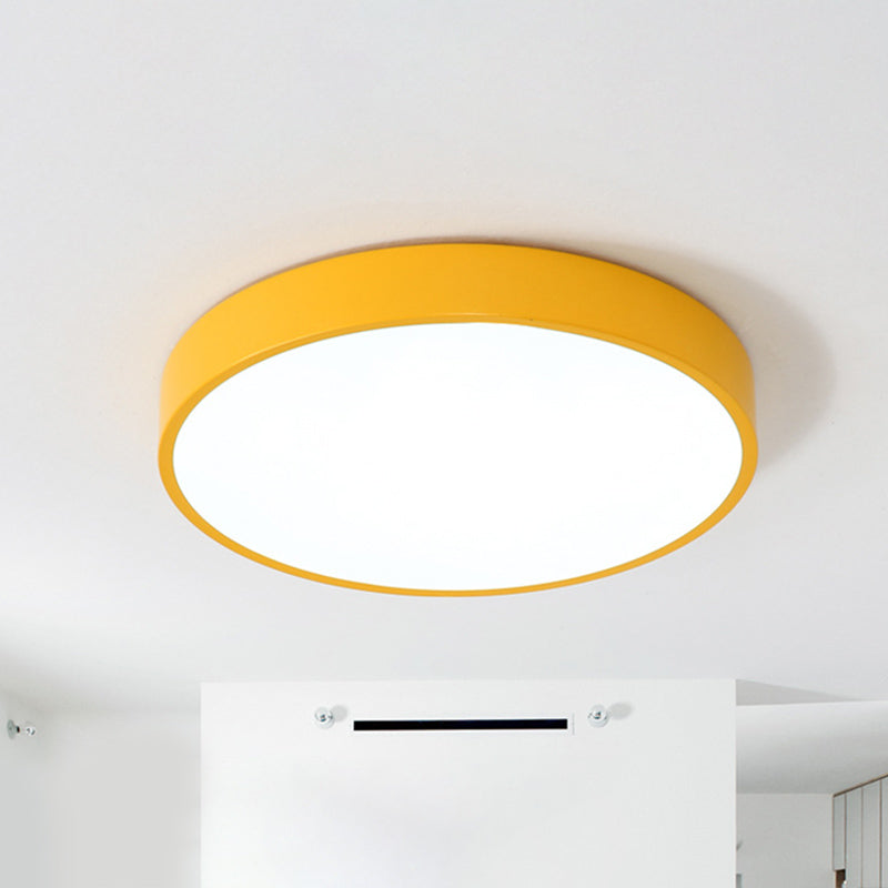 Multi Color Optional LED Ceiling Light Nordic Style Round Macaroon Lighting Fixture for Bedroom Dining Room