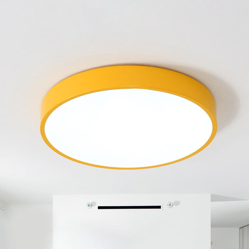 Multi Color Optional LED Ceiling Light Nordic Style Round Macaroon Lighting Fixture for Bedroom Dining Room