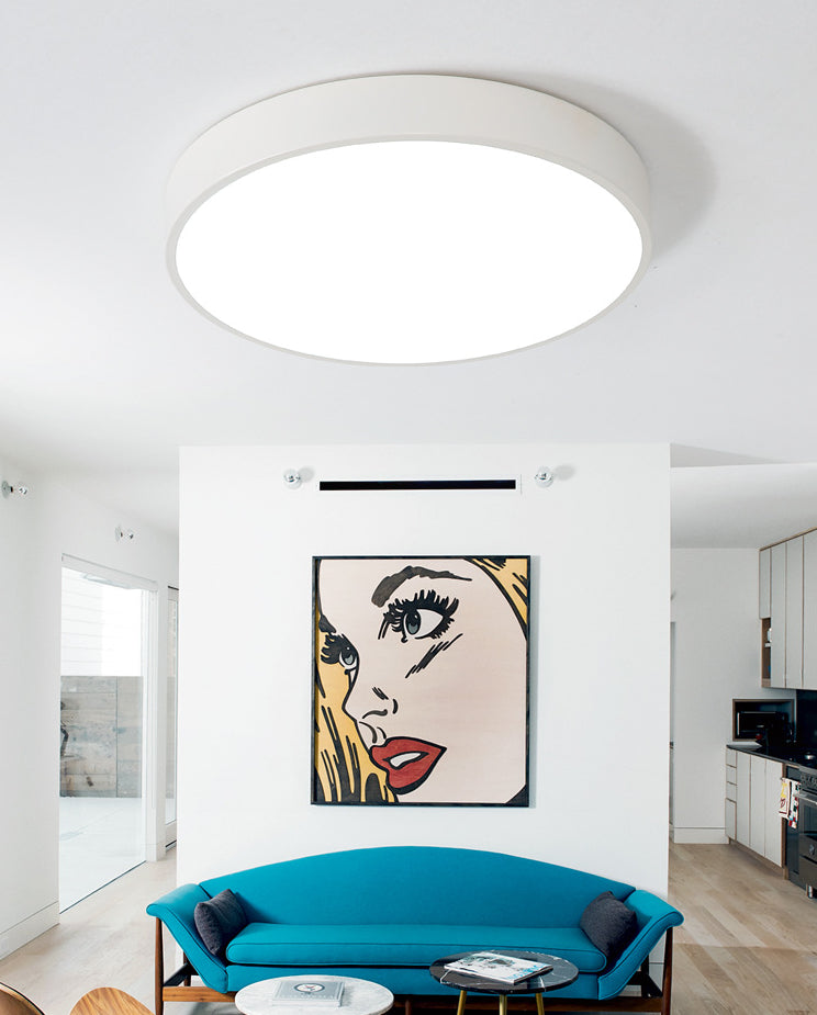 Multi Color Optional LED Ceiling Light Nordic Style Round Macaroon Lighting Fixture for Bedroom Dining Room