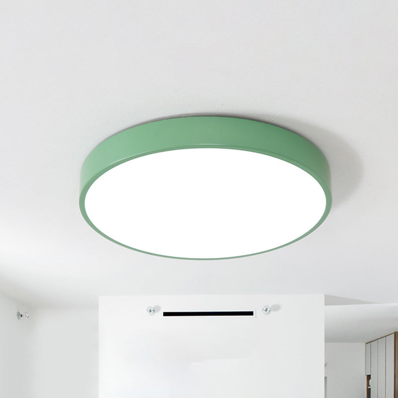 Multi Color Optional LED Ceiling Light Nordic Style Round Macaroon Lighting Fixture for Bedroom Dining Room