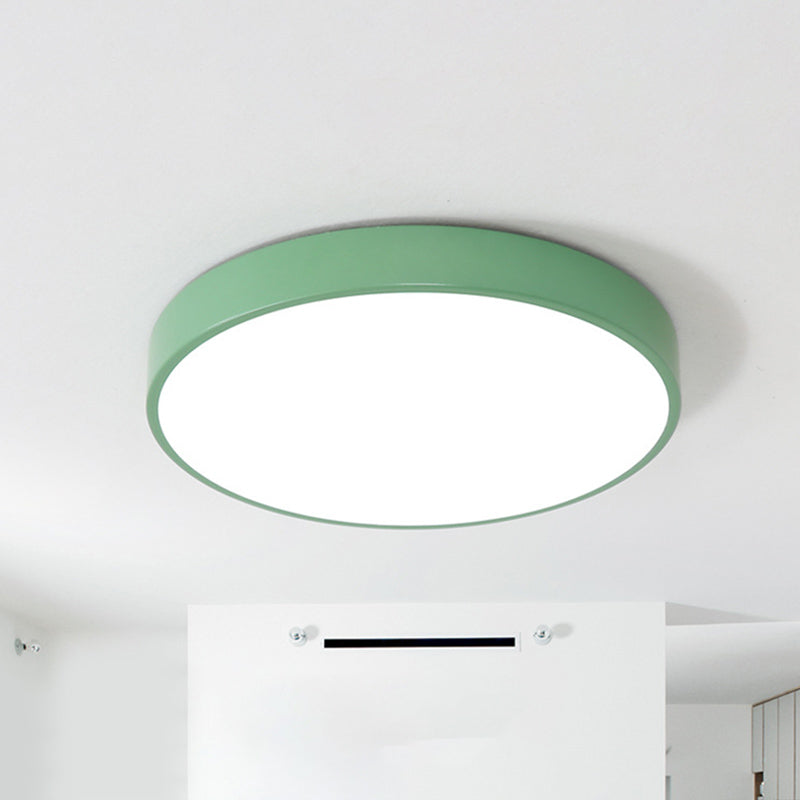 Multi Color Optional LED Ceiling Light Nordic Style Round Macaroon Lighting Fixture for Bedroom Dining Room