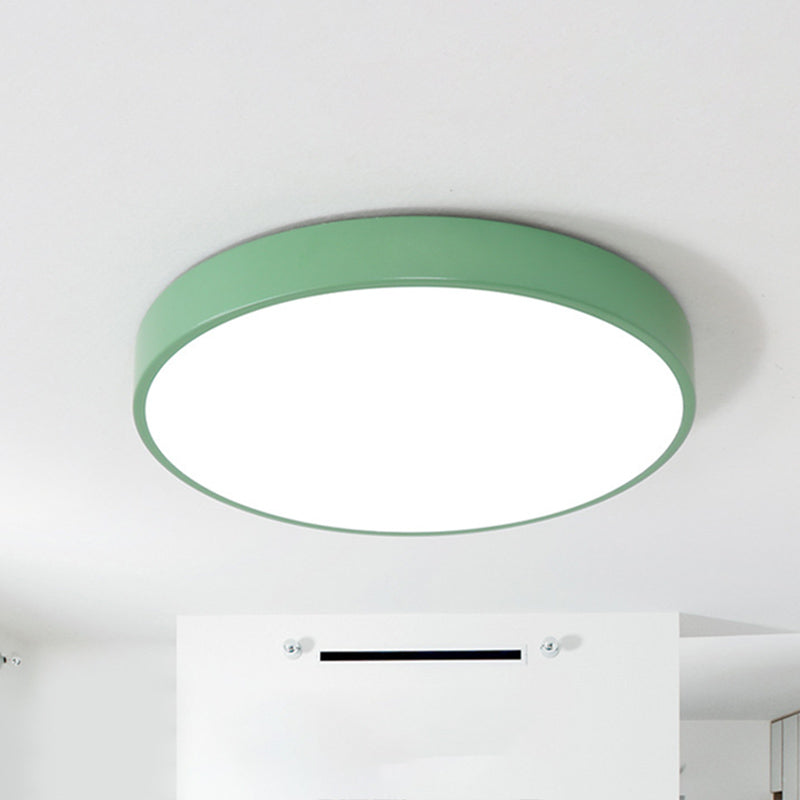Multi Color Optional LED Ceiling Light Nordic Style Round Macaroon Lighting Fixture for Bedroom Dining Room