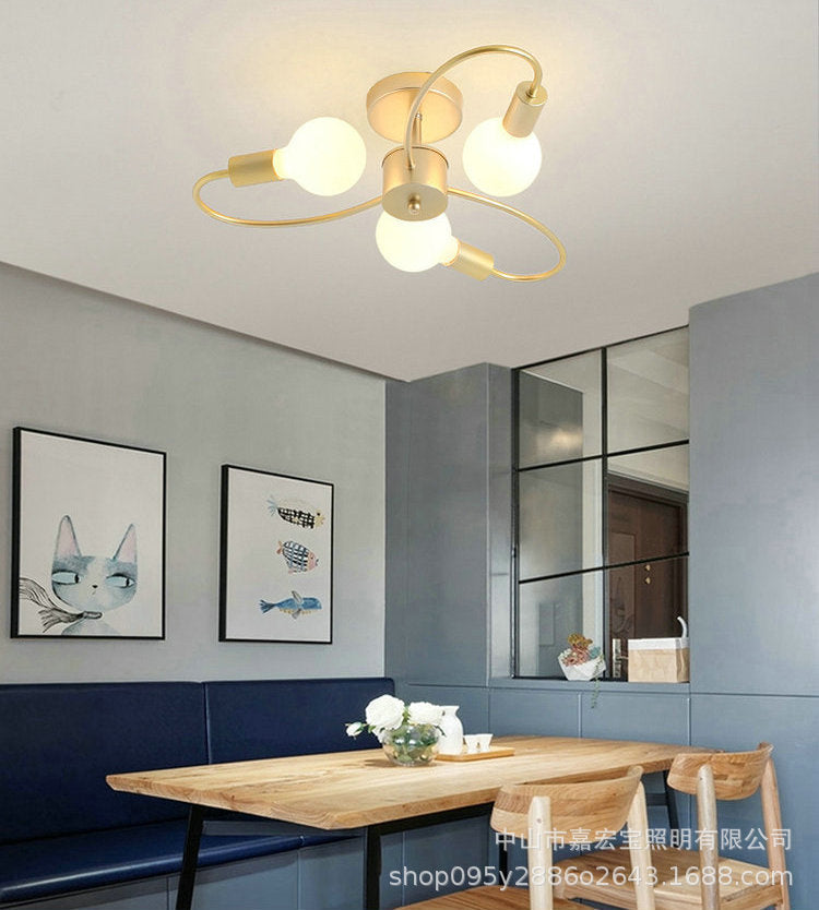 Simpuzza moderna a forma di petalo Simplicity Light Home Home Iron Iron Lampada a filo-montaggio per soggiorno camera da letto