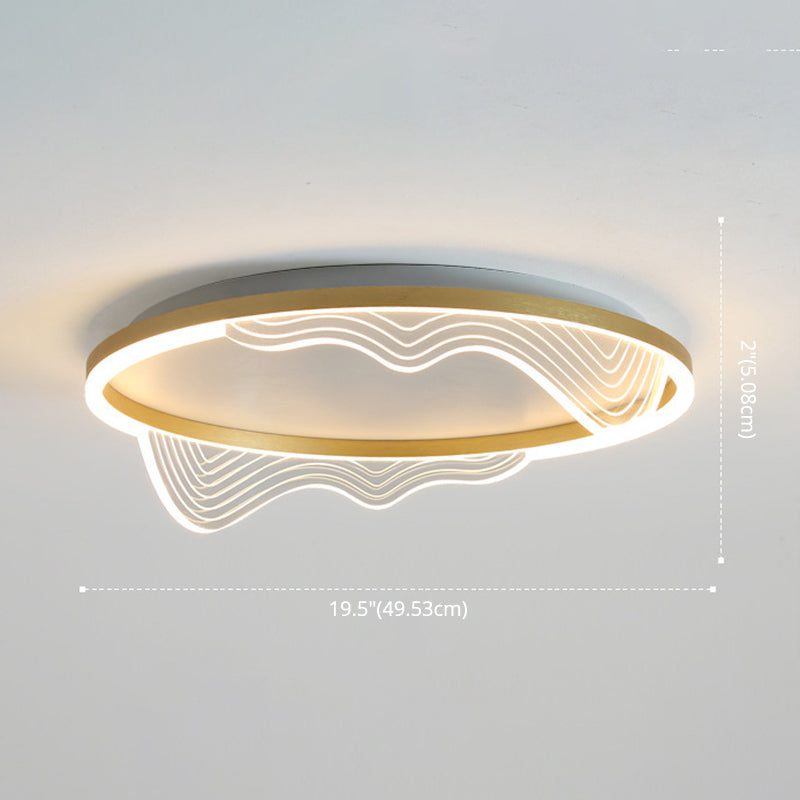 Runde LED-Deckenleuchten für die Oberflächenmontage, Acryl, kreative Unterputzleuchte für Schlafzimmer