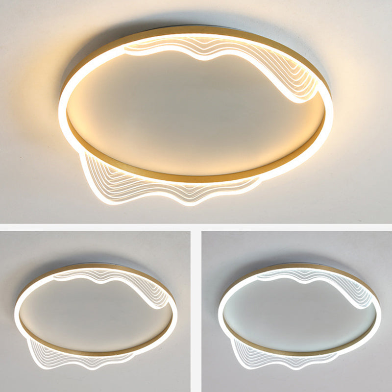 Runde LED-Deckenleuchten für die Oberflächenmontage, Acryl, kreative Unterputzleuchte für Schlafzimmer