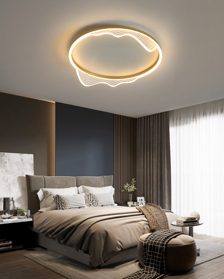 Runde LED-Deckenleuchten für die Oberflächenmontage, Acryl, kreative Unterputzleuchte für Schlafzimmer