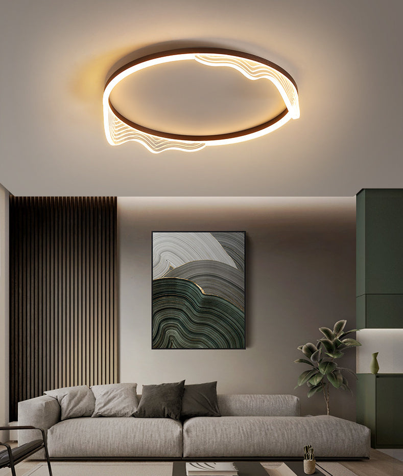 Runde LED-Deckenleuchten für die Oberflächenmontage, Acryl, kreative Unterputzleuchte für Schlafzimmer