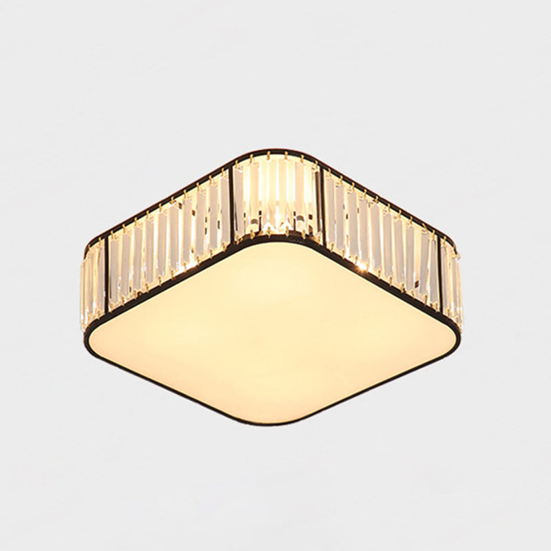 5 Lights Flush Mount Ceiling Light Simplicity Crystal Ceiling Flush Mount for Living Room