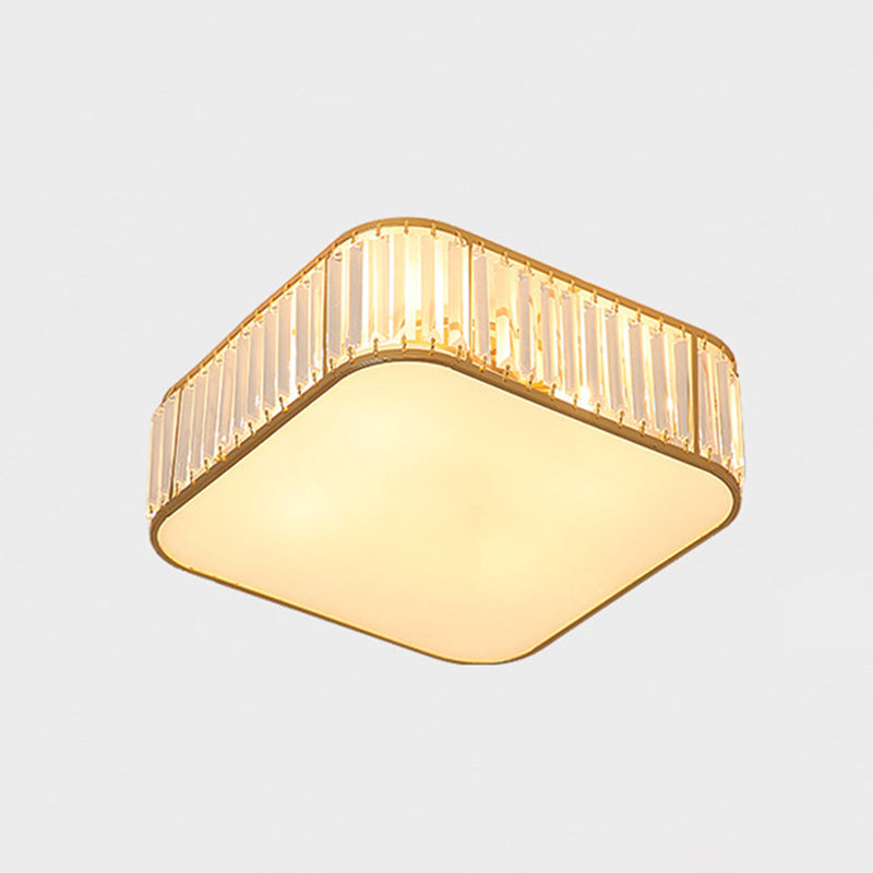 5 Lights Flush Mount Ceiling Light Simplicity Crystal Ceiling Flush Mount for Living Room