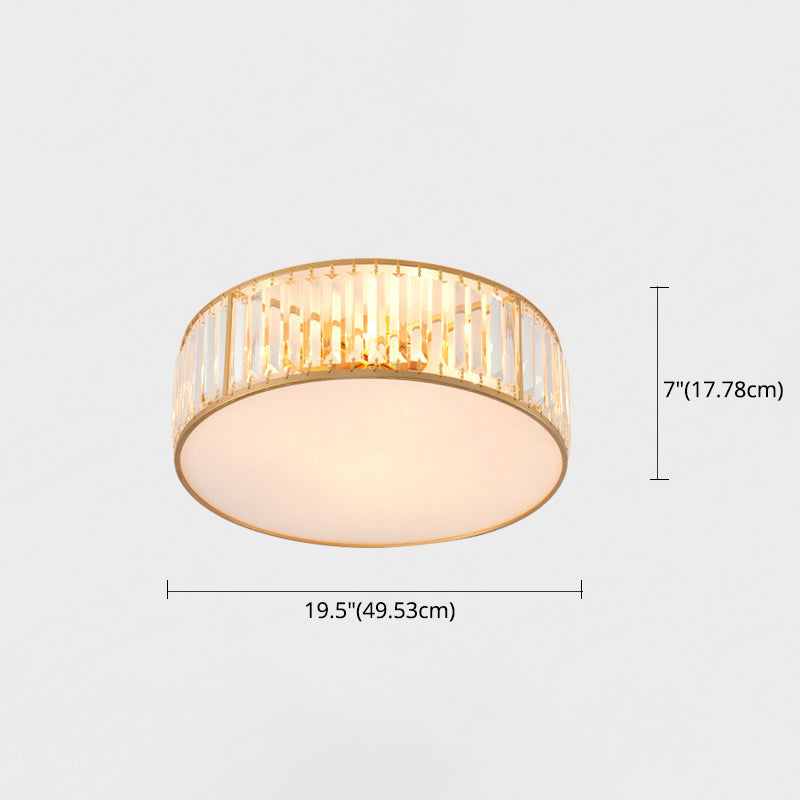 5 Lights Flush Mount Ceiling Light Simplicity Crystal Ceiling Flush Mount for Living Room