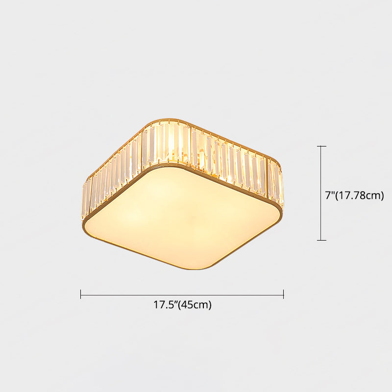 5 Lights Flush Mount Ceiling Light Simplicity Crystal Ceiling Flush Mount for Living Room