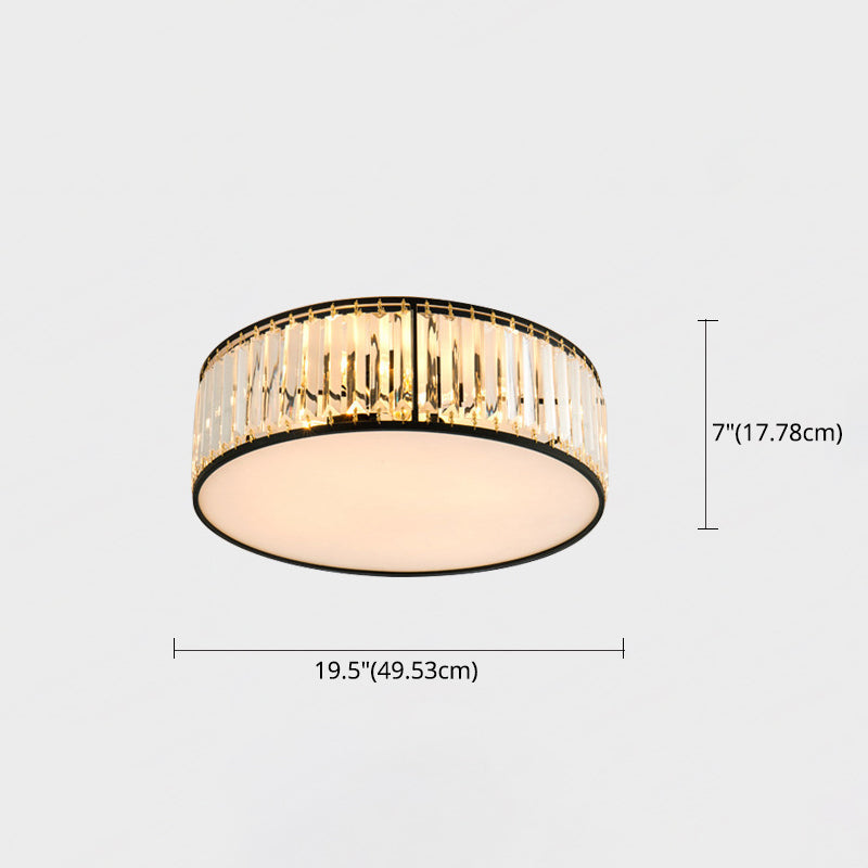 5 Lights Flush Mount Ceiling Light Simplicity Crystal Ceiling Flush Mount for Living Room