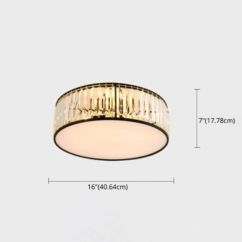5 Lights Flush Mount Ceiling Light Simplicity Crystal Ceiling Flush Mount for Living Room