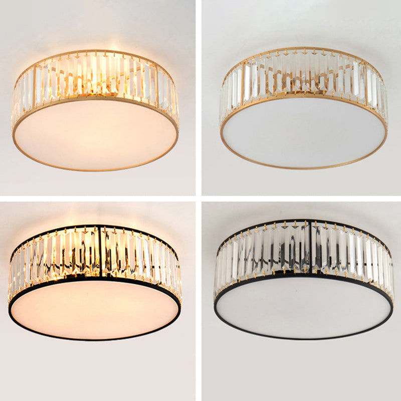 5 Lights Flush Mount Ceiling Light Simplicity Crystal Ceiling Flush Mount for Living Room