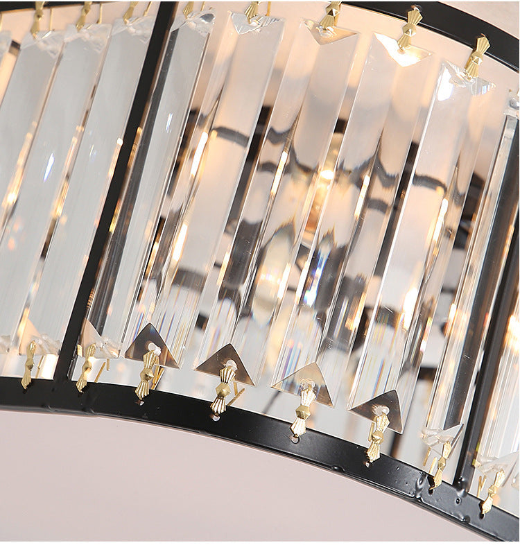 5 Lights Flush Mount Ceiling Light Simplicity Crystal Ceiling Flush Mount for Living Room