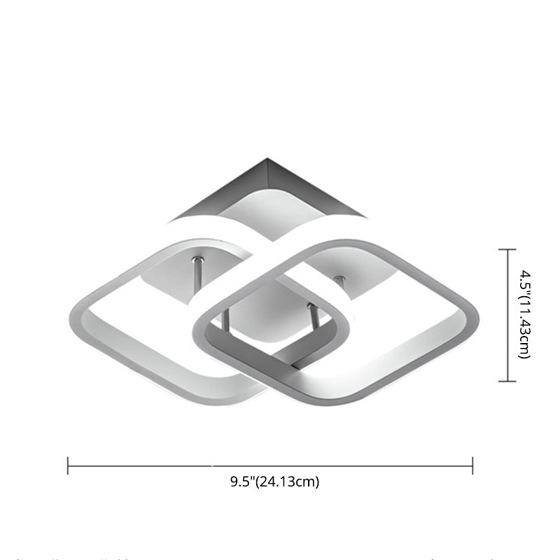 Plafoniere a LED a semi-incasso Plafoniere in acrilico minimalista contemporaneo per corridoio