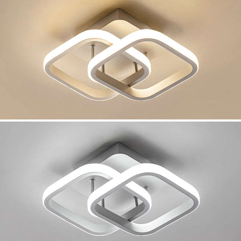 Led Semi Flush Ceiling Lights Contemporary Minimalism Acrylic Ceiling Light Fixtures for Hallway