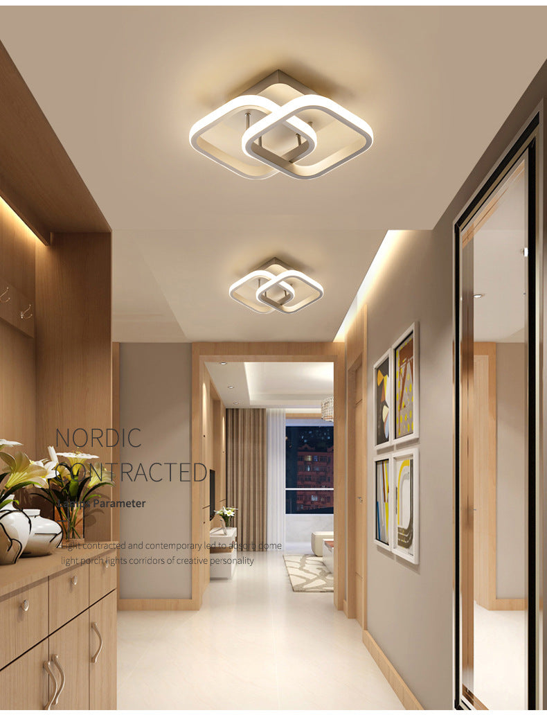 Plafoniere a LED a semi-incasso Plafoniere in acrilico minimalista contemporaneo per corridoio
