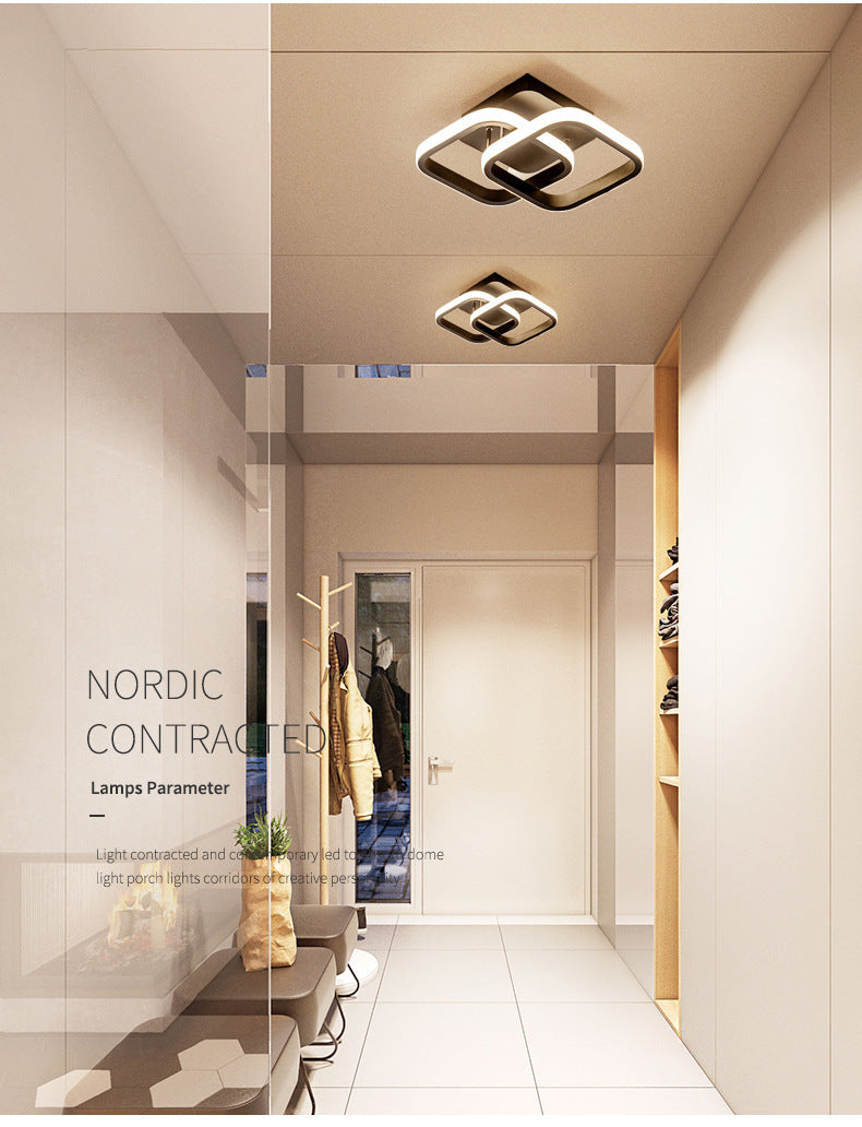 Led Semi Flush Ceiling Lights Contemporary Minimalism Acrylic Ceiling Light Fixtures for Hallway