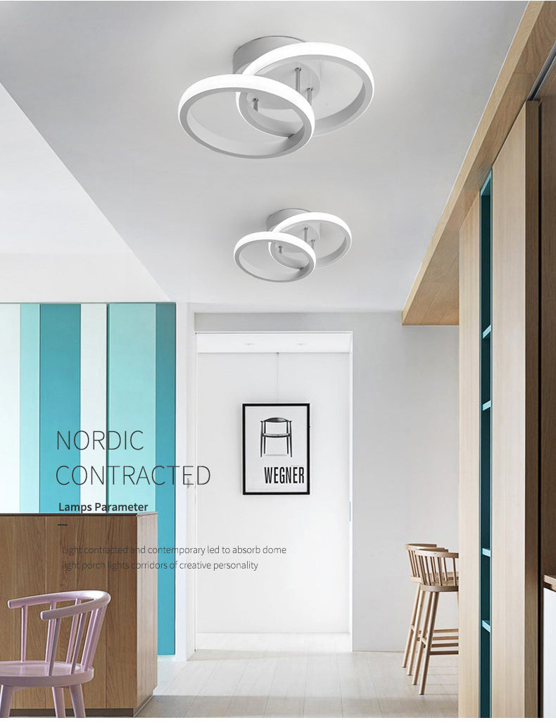 Led Semi Flush Ceiling Lights Contemporary Minimalism Acrylic Ceiling Light Fixtures for Hallway