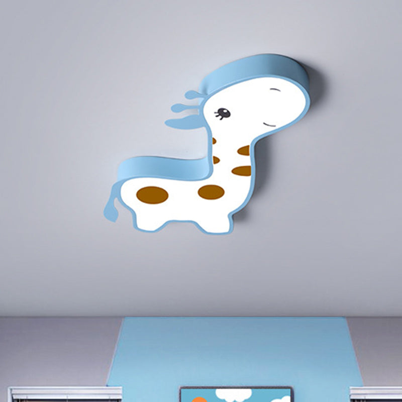 Giraff Flush Mount Ceiling Light Fixture Cartoon Acrylic Ceiling Mount Chandelier for Children Room