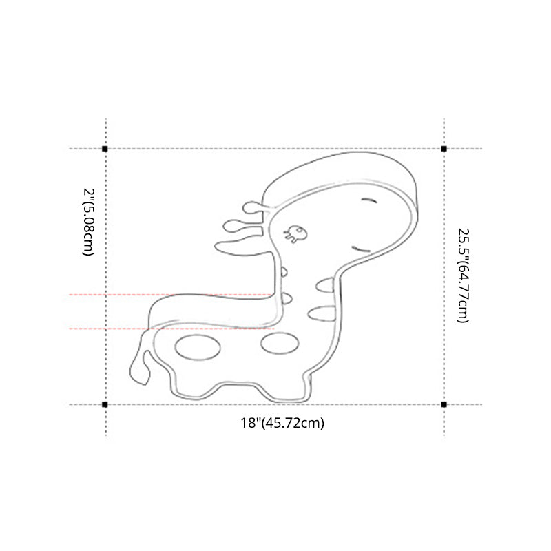 Giraff Flush Mount Ceiling Light Fixture Cartoon Acrylic Ceiling Mount Chandelier for Children Room