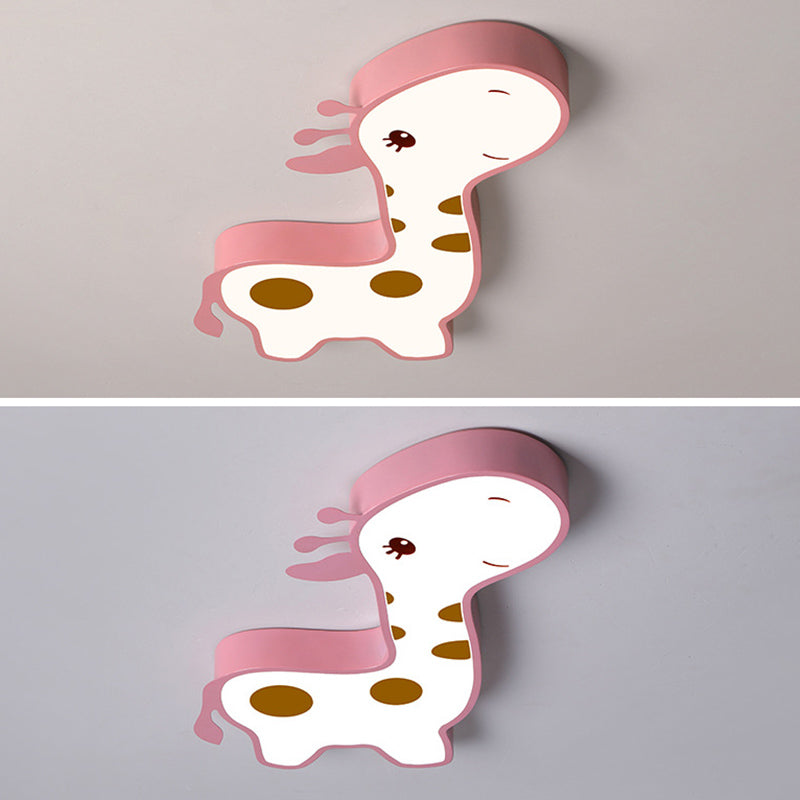 Giraff Flush Mount Ceiling Light Fixture Cartoon Acrylic Ceiling Mount Chandelier for Children Room