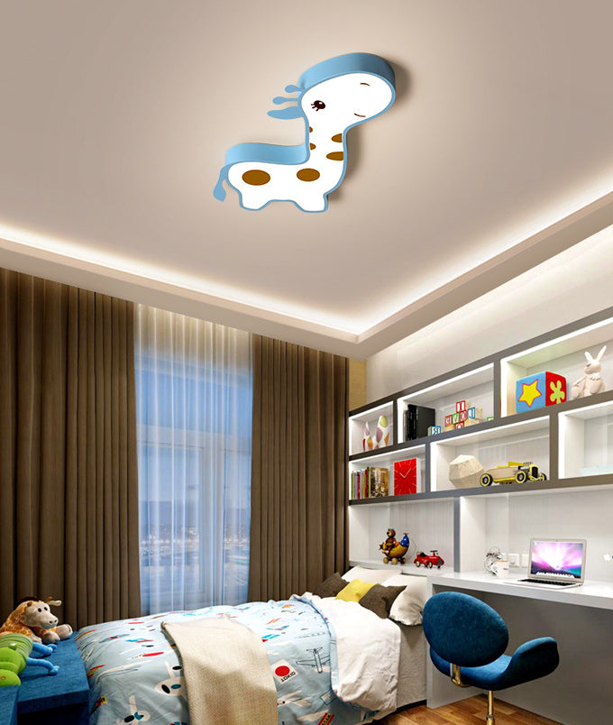 Giraff Flush Mount Ceiling Light Fixture Cartoon Acrylic Ceiling Mount Chandelier for Children Room